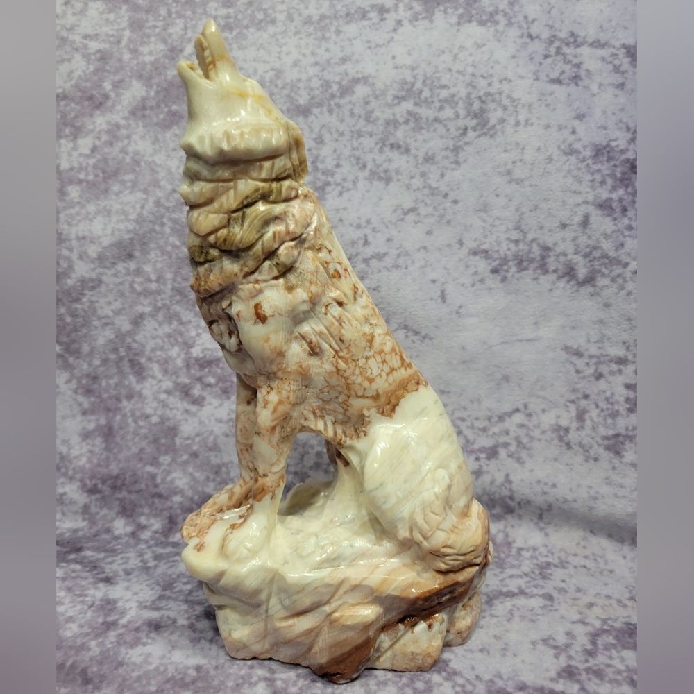 Chocolate Calcite Wolf